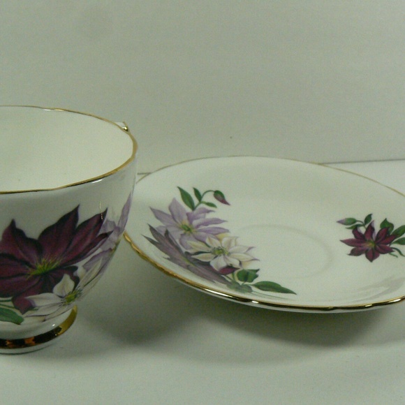 Delphine Bone China England Porcelain Floral Flower Tea Coffee Cup & Saucer Set - Picture 6 of 12